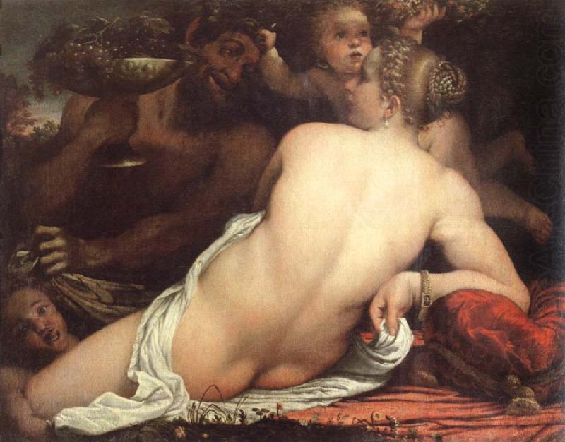 Annibale Carracci venus with a satyr and cupids china oil painting image